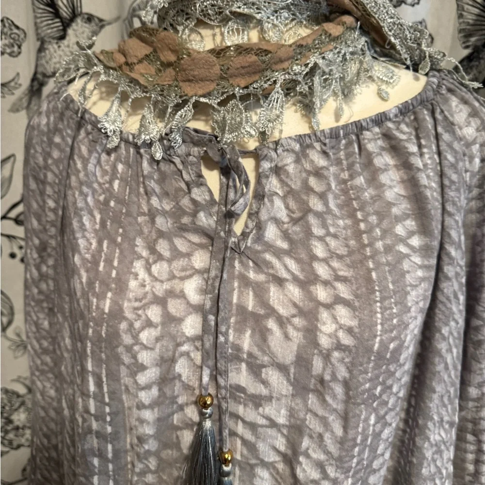 Elegant Gray Women's Maxi Dress - Picture 3 of 10
